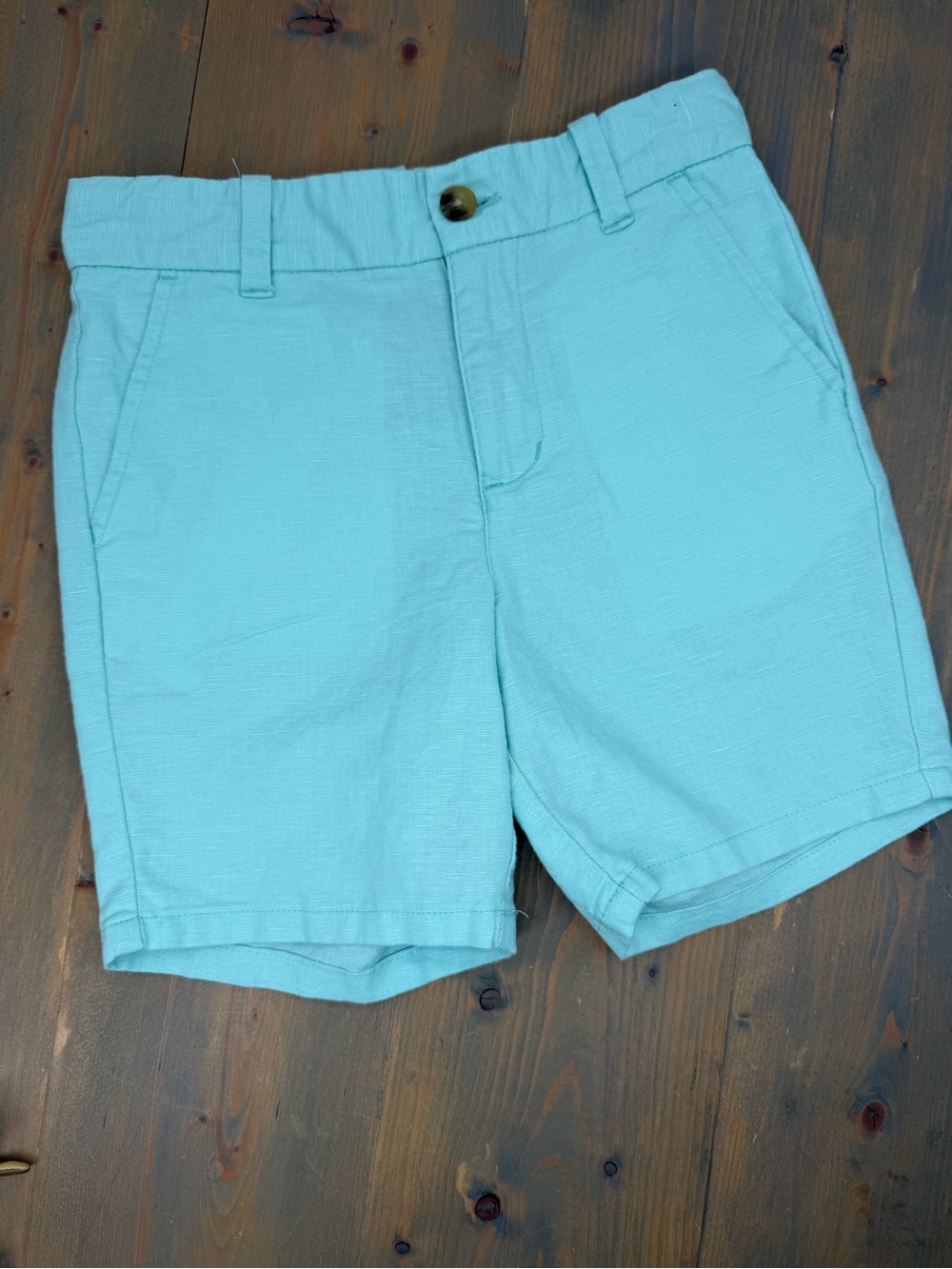 Janie and Jack Turquoise Linen Shorts